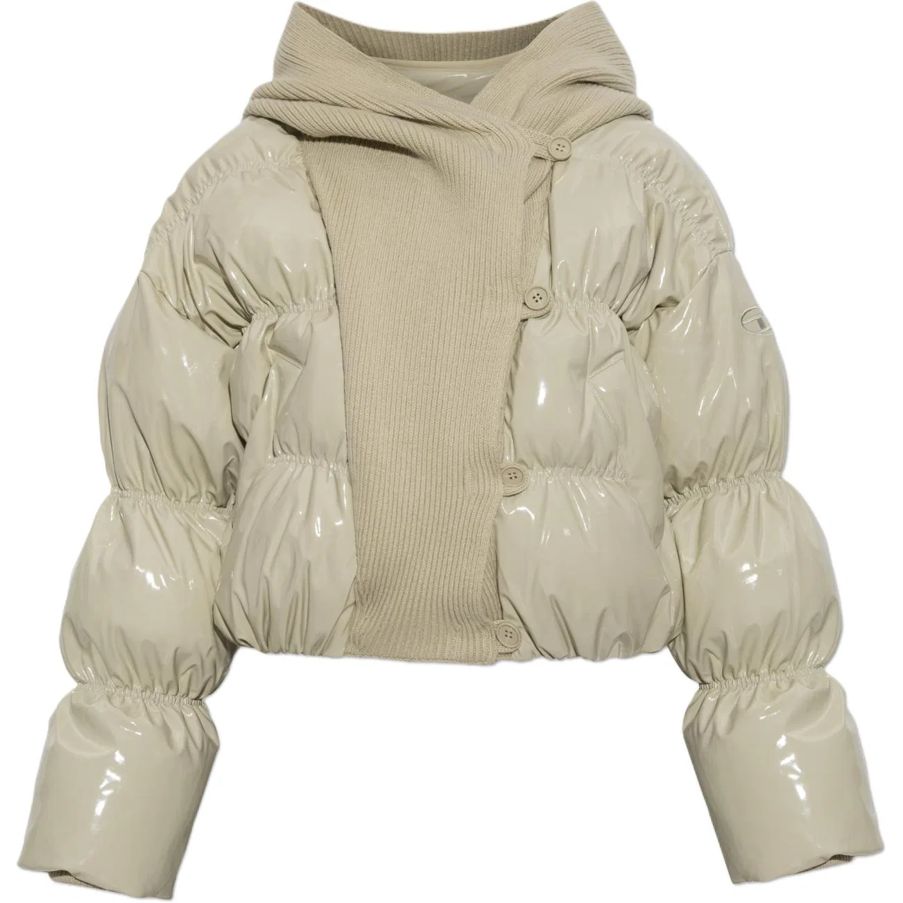 Женский пуховик с принтом Beige DIESEL, Beige