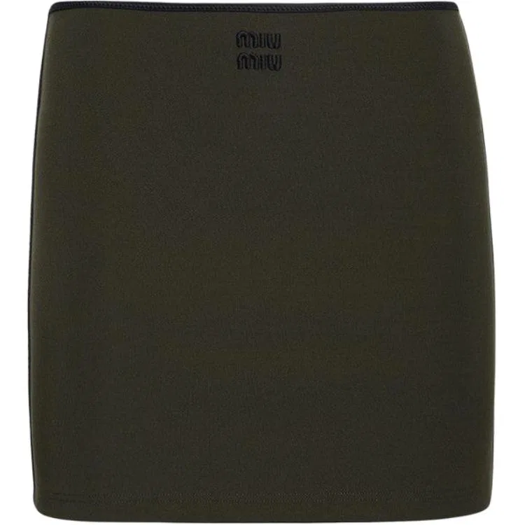 Женская мини-юбка Militare MIU MIU, Green