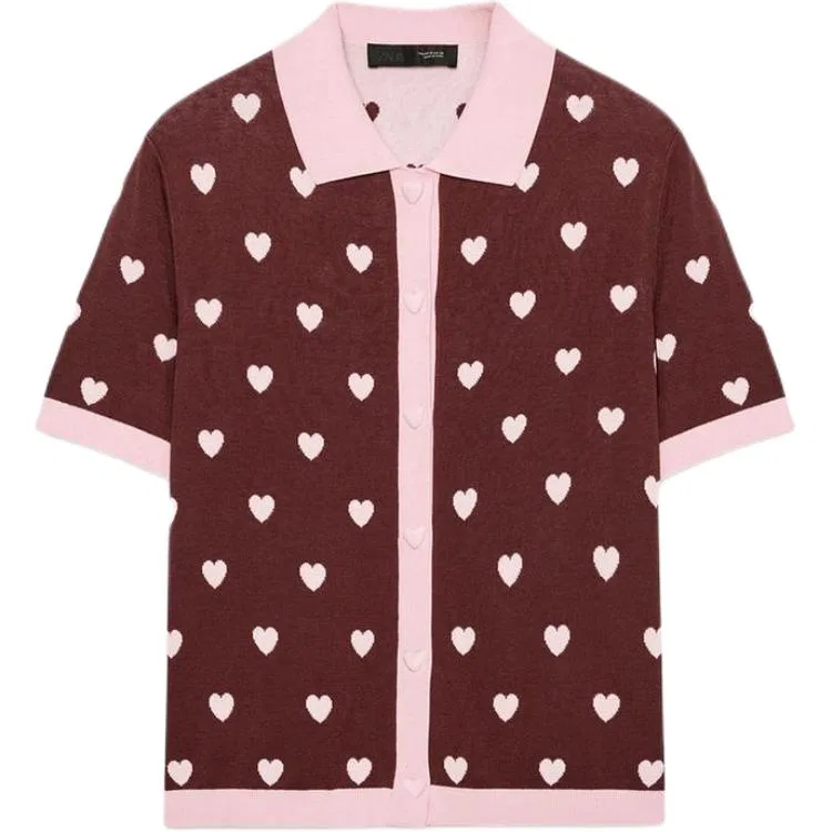 Женский трикотажный топ коричневый ZARA, Brown