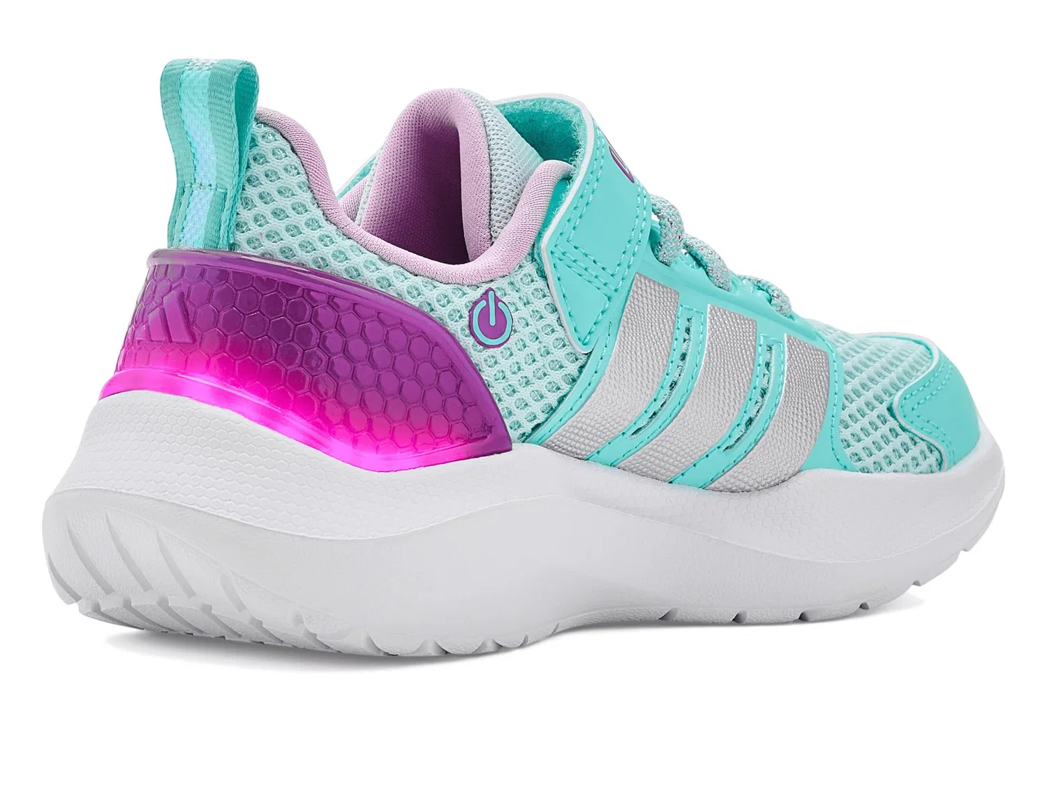 Кроссовки Lightorama Runner (для маленьких детей) Adidas Kids, Halo Mint/Silver Metallic/Flash Aqua — фото 4