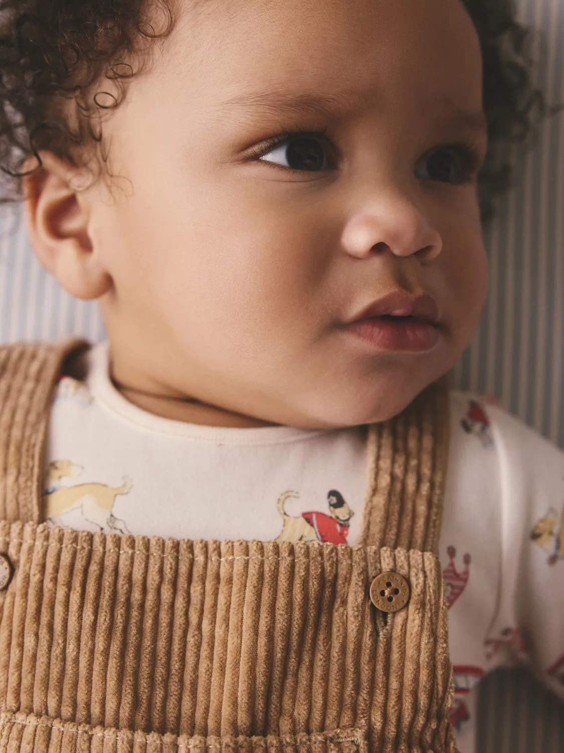 Комбинезон-ползунки с боди, вельветовый, Cath Kidston Next, коричневый — фото 4