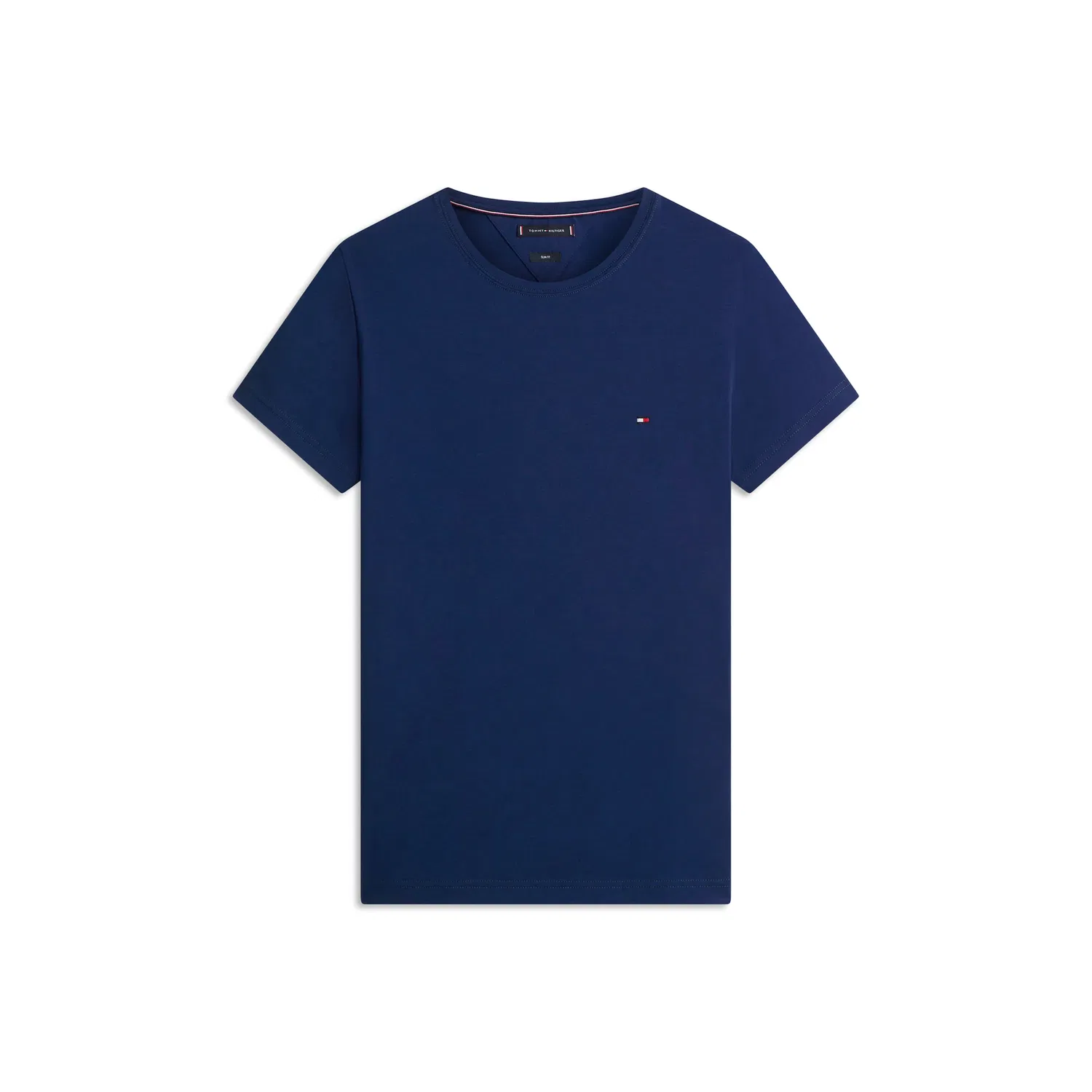 Мужская хлопковая футболка slim fit Tommy Hilfiger, Carbon Navy — фото 4