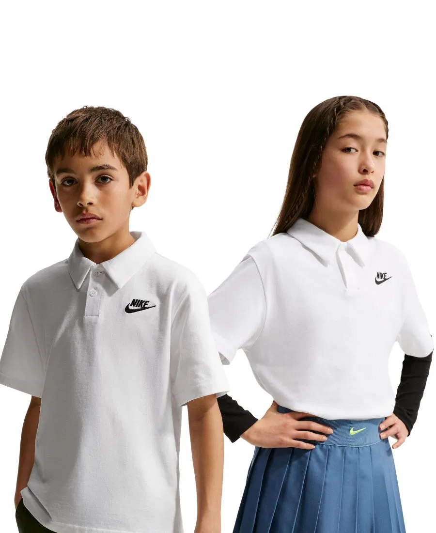 Поло Nike Club Knit Short-Sleeve, White/Black