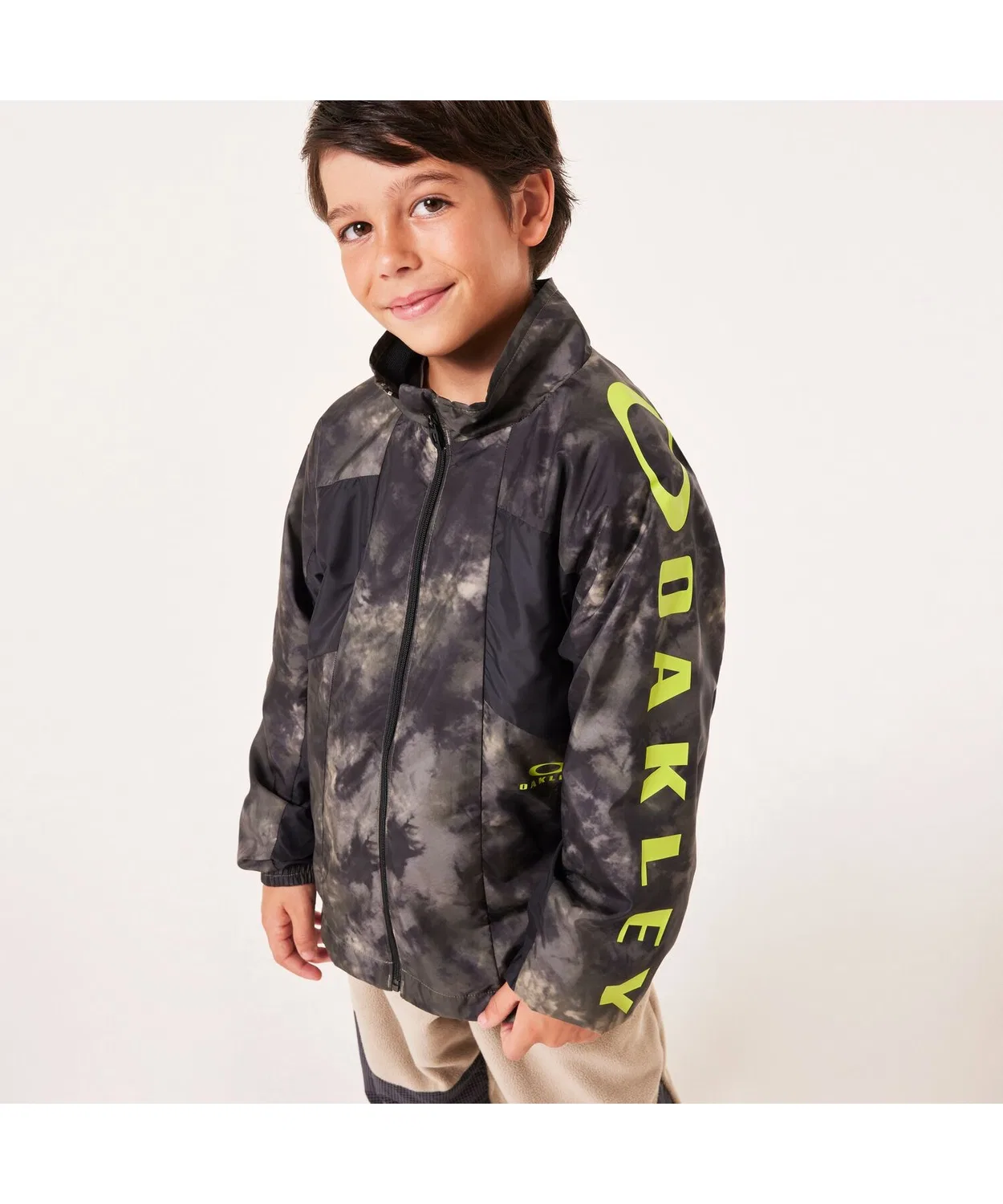 Детская куртка-ветровка с принтом Ytr Wind Warm Jacket 8.0 OAKLEY, Black Mix