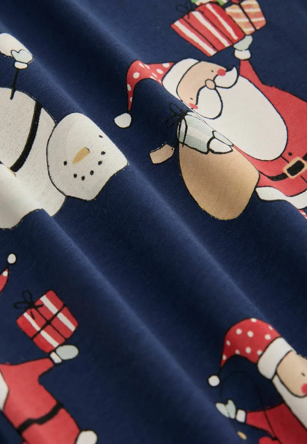Комплект пижам для всей семьи с принтом Санты - пижамный комплект Next, Navy Blue — фото 4