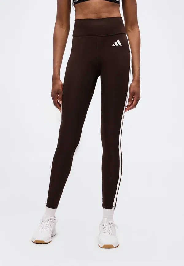 Леггинсы Optime Essentials для тренировок, 3 полоски, длина 7/8 Adidas Performance, белый