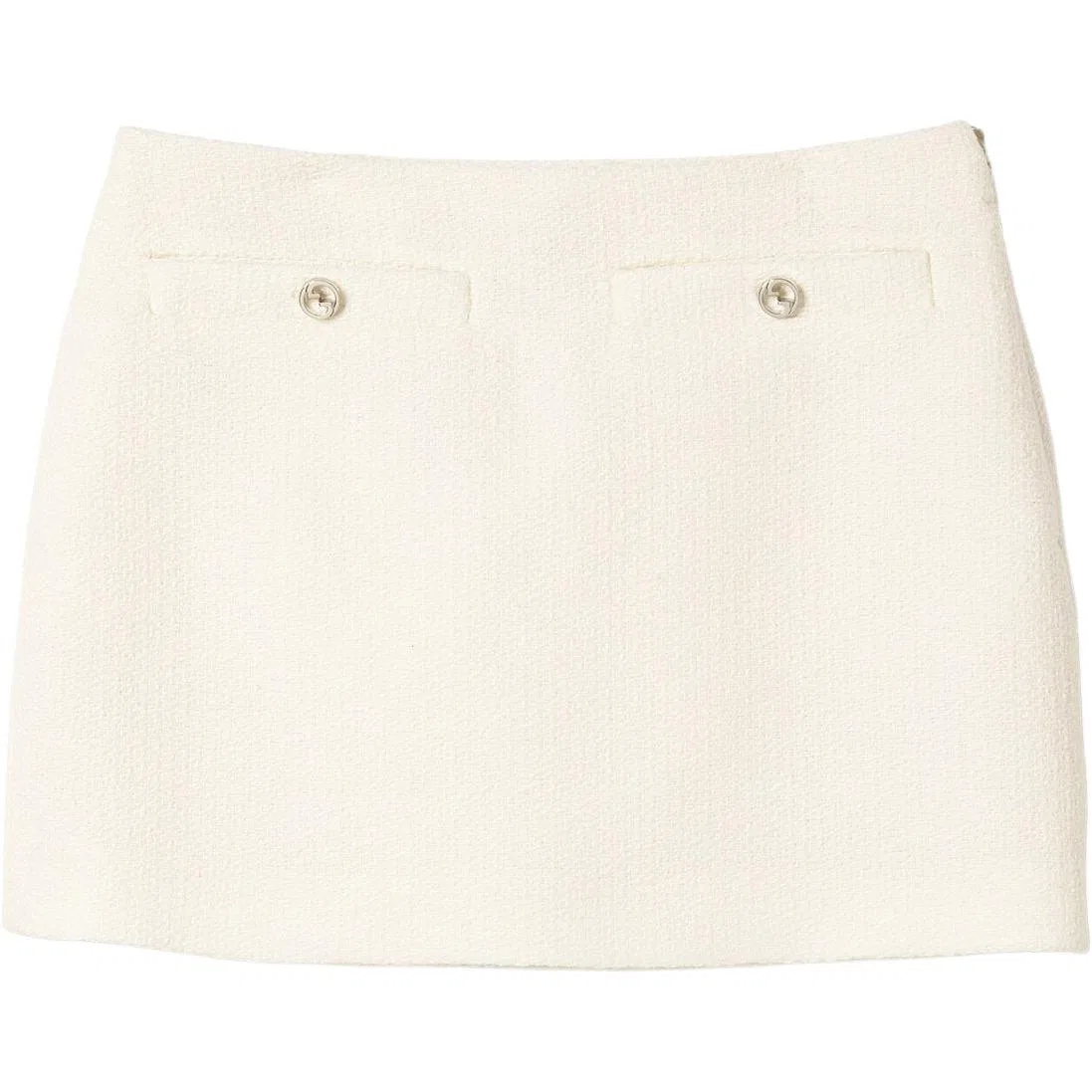 Женская мини-юбка из твида Bouclé Mini Skirt GUCCI, White