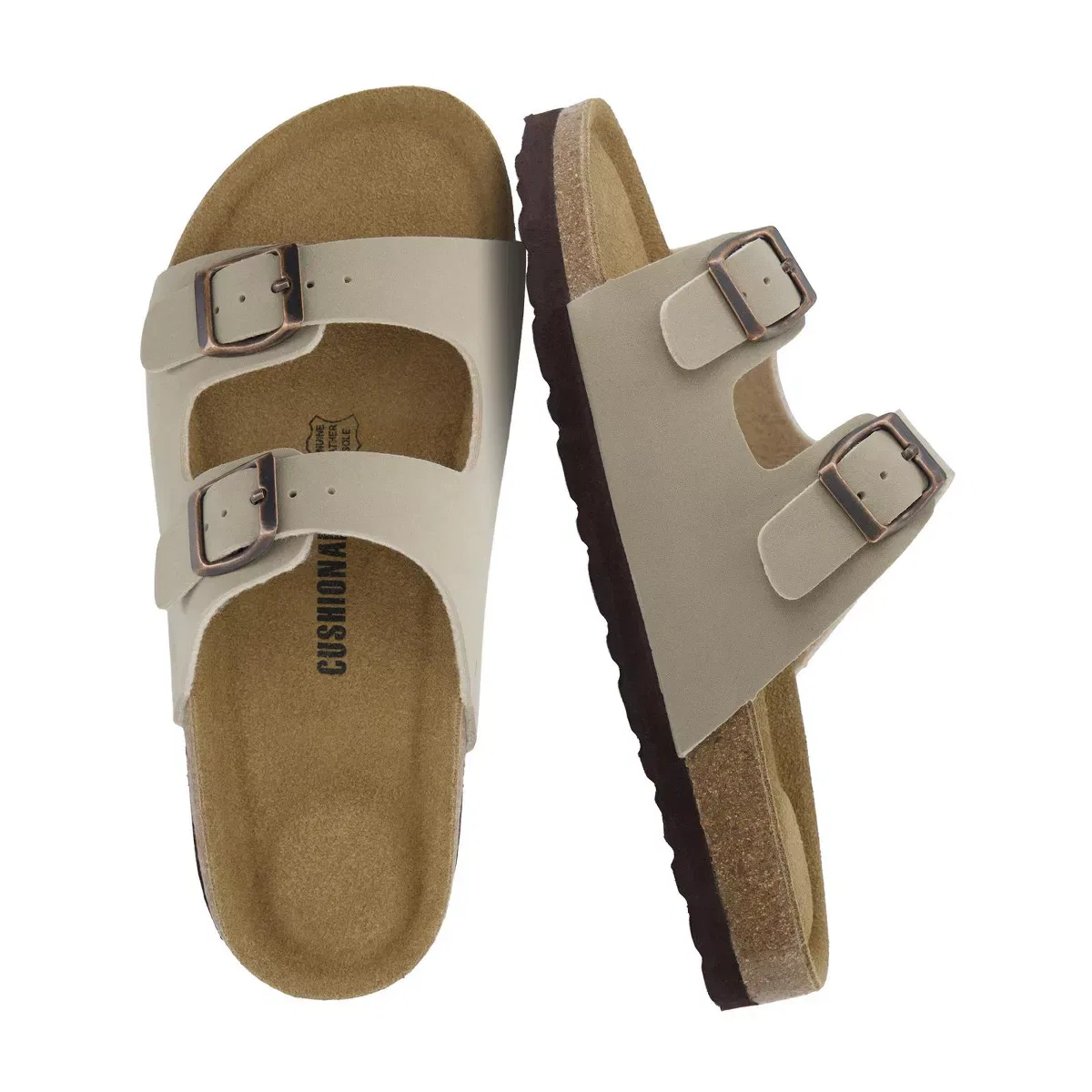 Детские сандалии с регулируемыми ремешками CUSHIONAIRE, Stone Nubuck