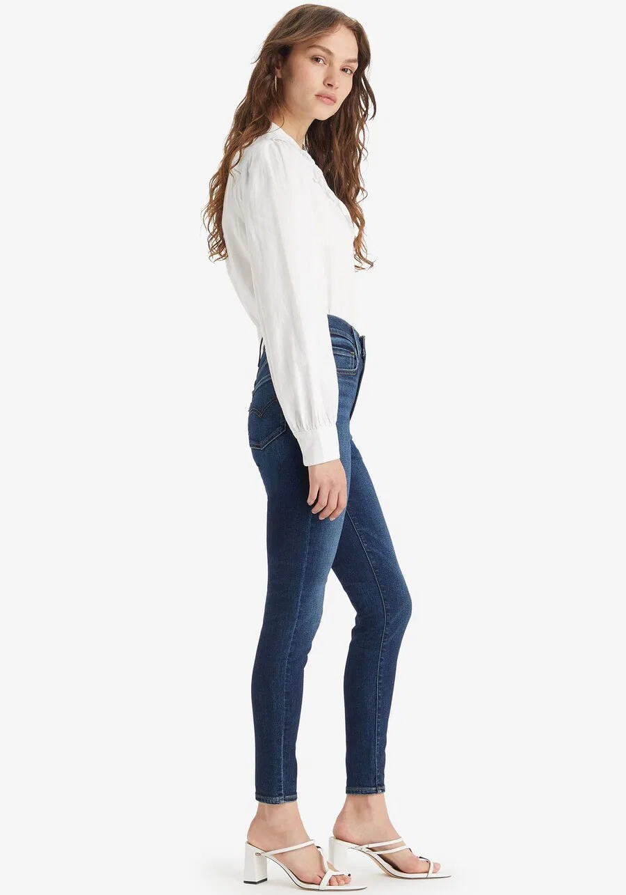 Узкие джинсы LEVI'S темно-синего цвета — фото 4