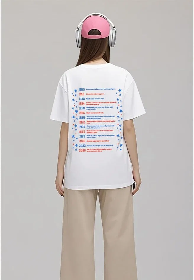 Женская футболка с принтом Letter Print Regular Fit, Black — фото 3