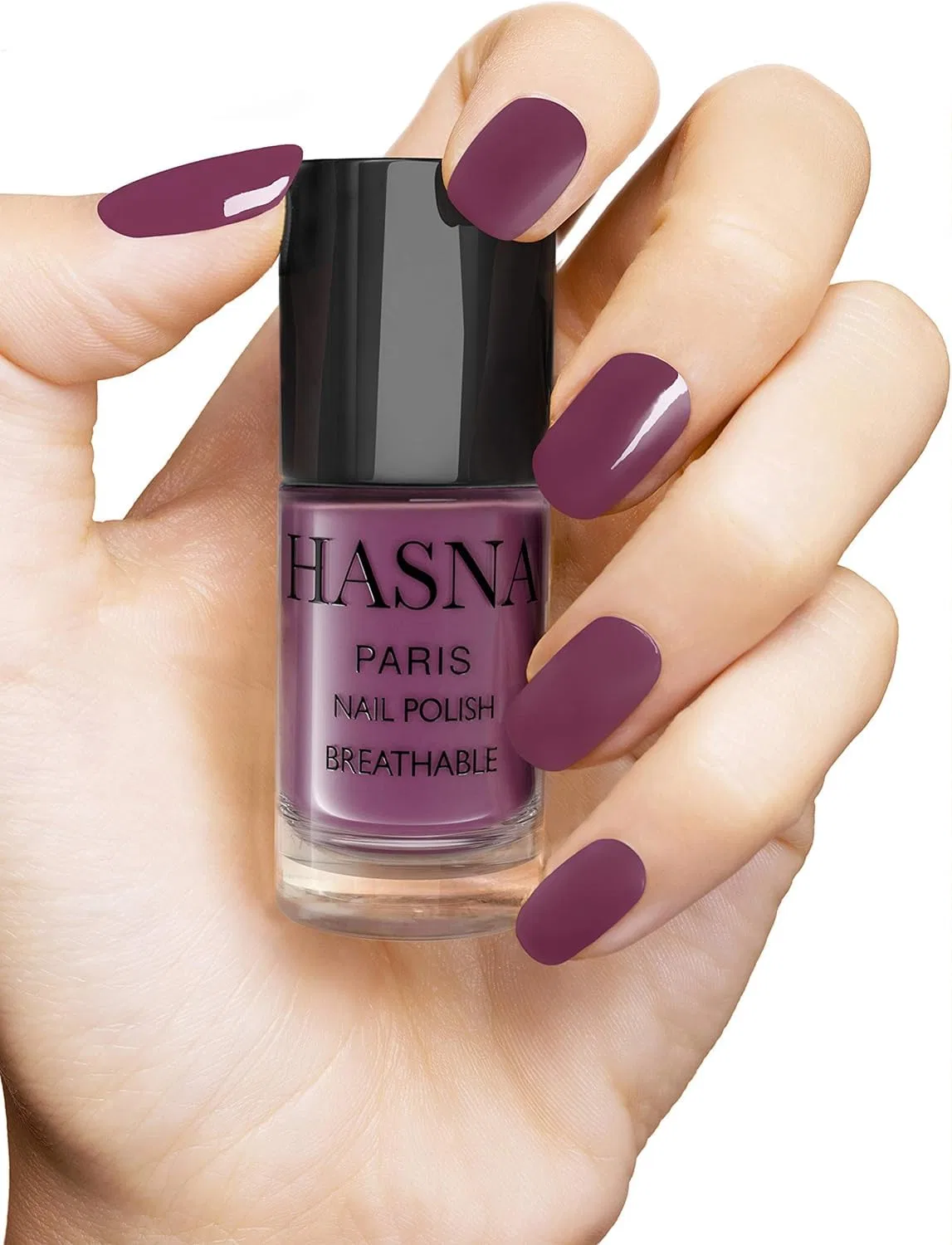 Дышащий лак для ногтей Hasna Paris светло-розовый халяль Hasna Cosmetics, Lightpink — фото 3