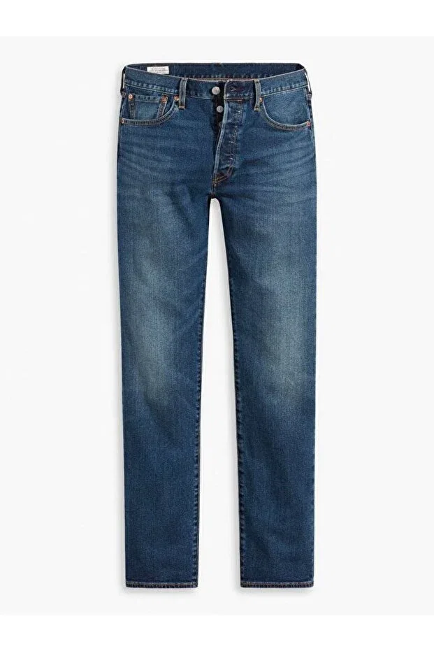 Мужские джинсы с принтом 501 original men's jean pants - i cry alone Levi'S, Dark Indigo - Worn In