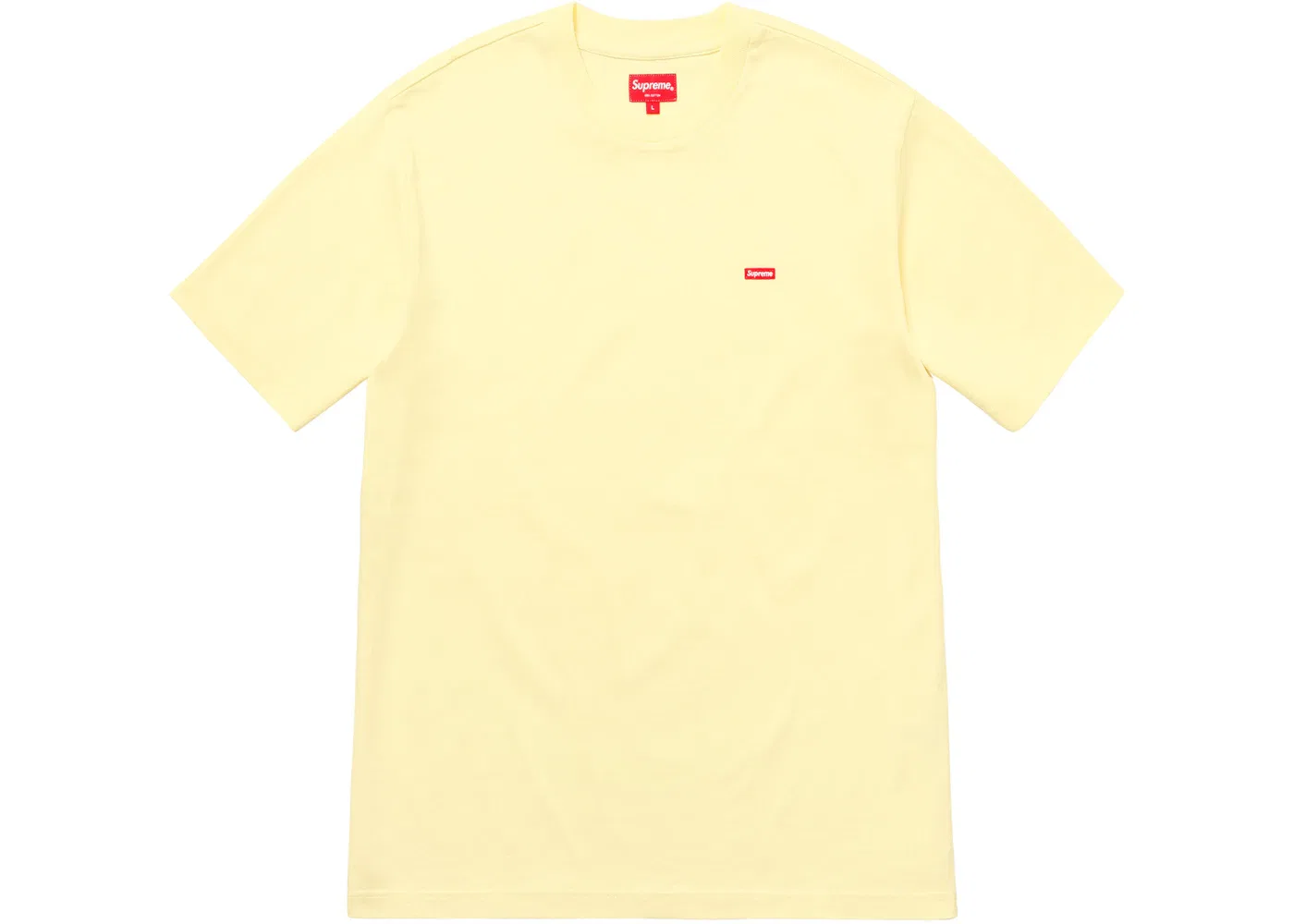 Мужская футболка Supreme Small Box Tee (SS18), Pale Yellow