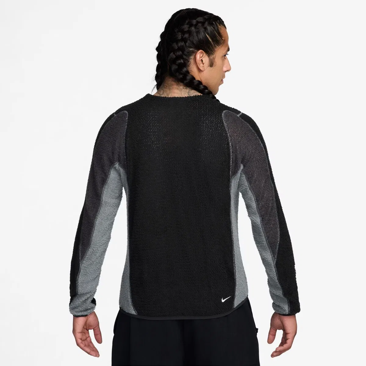 Мужской свитшот из флиса Polartec Nike ACG Wolf Lichen Crew, Black/Anthracite/Cool Grey/Summit White — фото 2