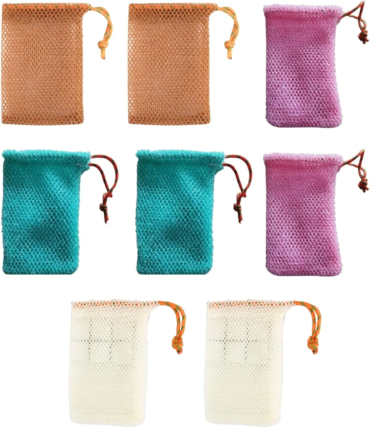 Сетчатый мешочек для мыла Nylon, 8 шт, Beige, Coffee, Pink, Seagreen Vestamore