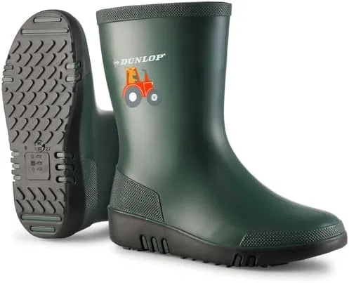 Детские сапоги дождевые водонепроницаемые DUNLOP, Heritage Green