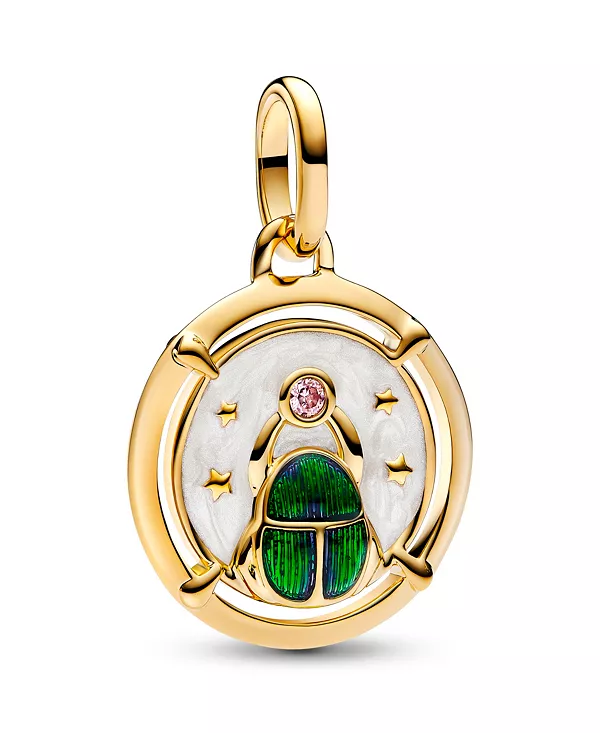 

Подвеска-Медальон в виде жука-скарабея, покрытая 14-каратным золотом Pandora, gold