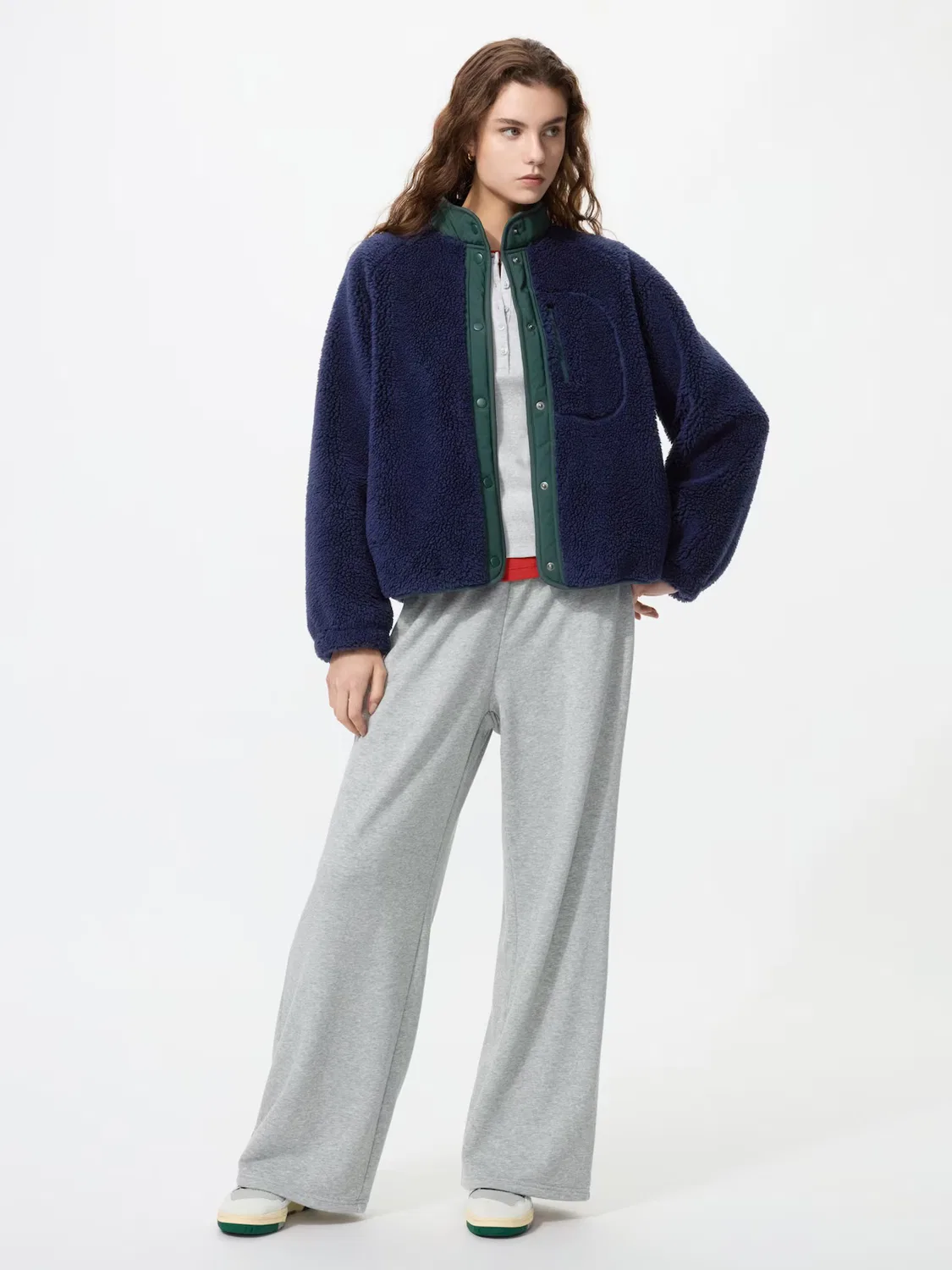 Куртка Uniqlo, флисовая, темно-синяя — фото 2
