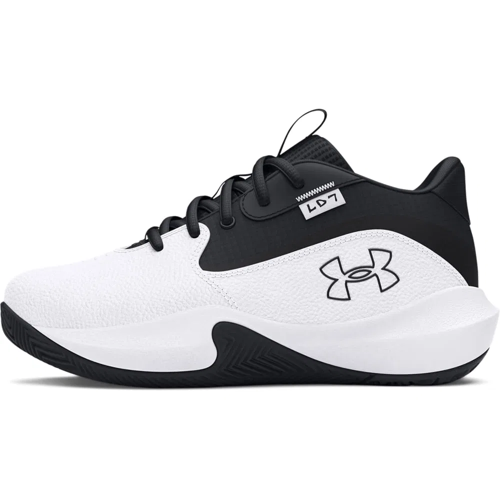 Детские кроссовки для мальчиков с закрытым носком Pre School Lockdown 7 Under Armour, White Black Black
