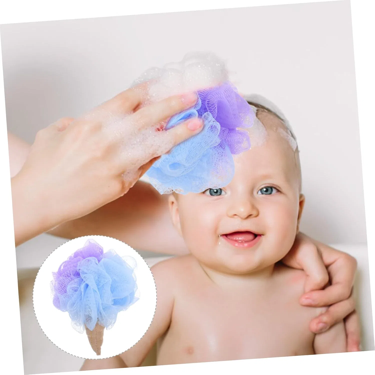 Мочалка для душа Ice Cream Shower Flowers, FOMIYES, 1 шт, 16x11x11 см, Multi-coloured — фото 2