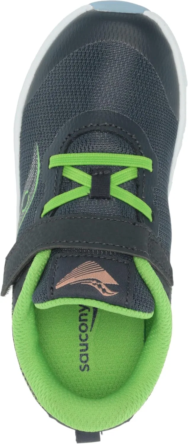 Детские кроссовки для девочек Kinvara 14 Alternative Closure Jr Saucony, Navy/Green — фото 2