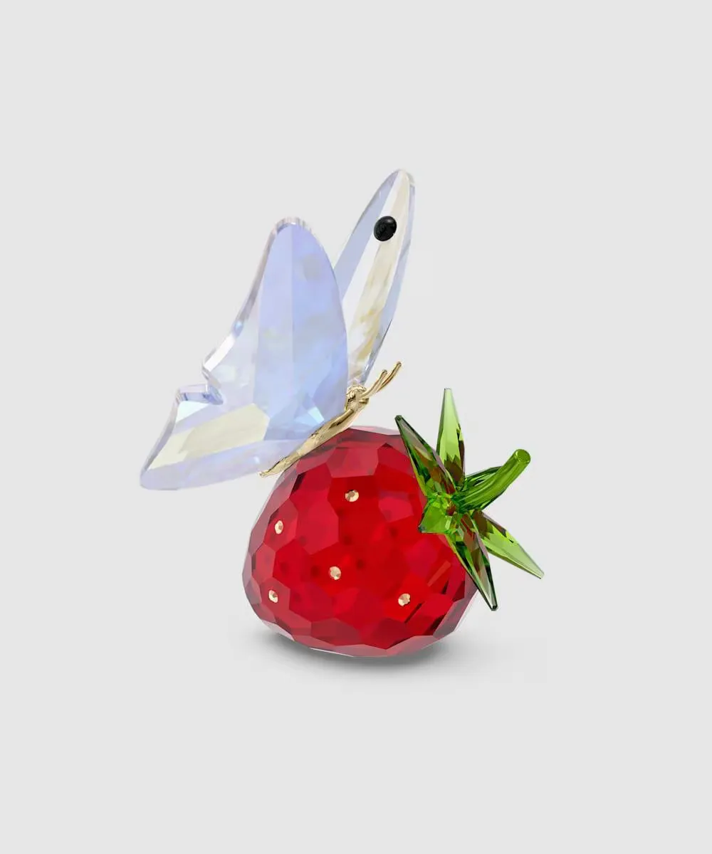 

Декоративная фигурка Swarovski Idyllia Butterfly and Strawberry, красный