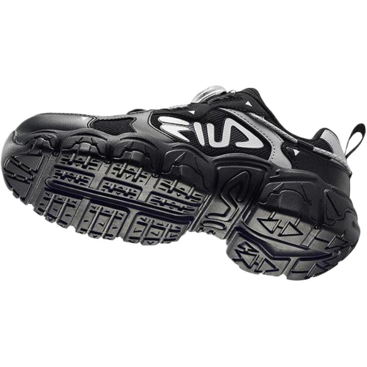 Кроссовки Cat Paw Shoes, дышащие, легкие, с амортизацией, детские, черно-серебристо-серые FILA KIDS, черный/серый/серебряный — фото 4