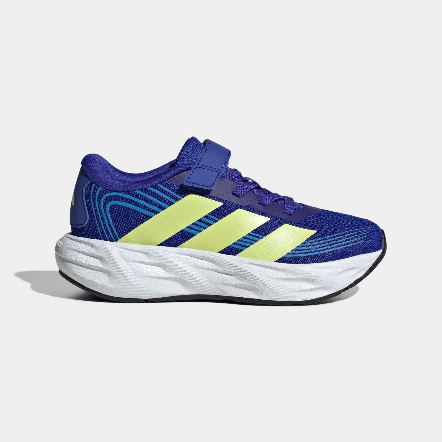 Детские спортивные кроссовки с Cloudfoam Adidas Sportswear, Lucid Blue/Frozen Lemon/Lucid Ray Blue — фото 2