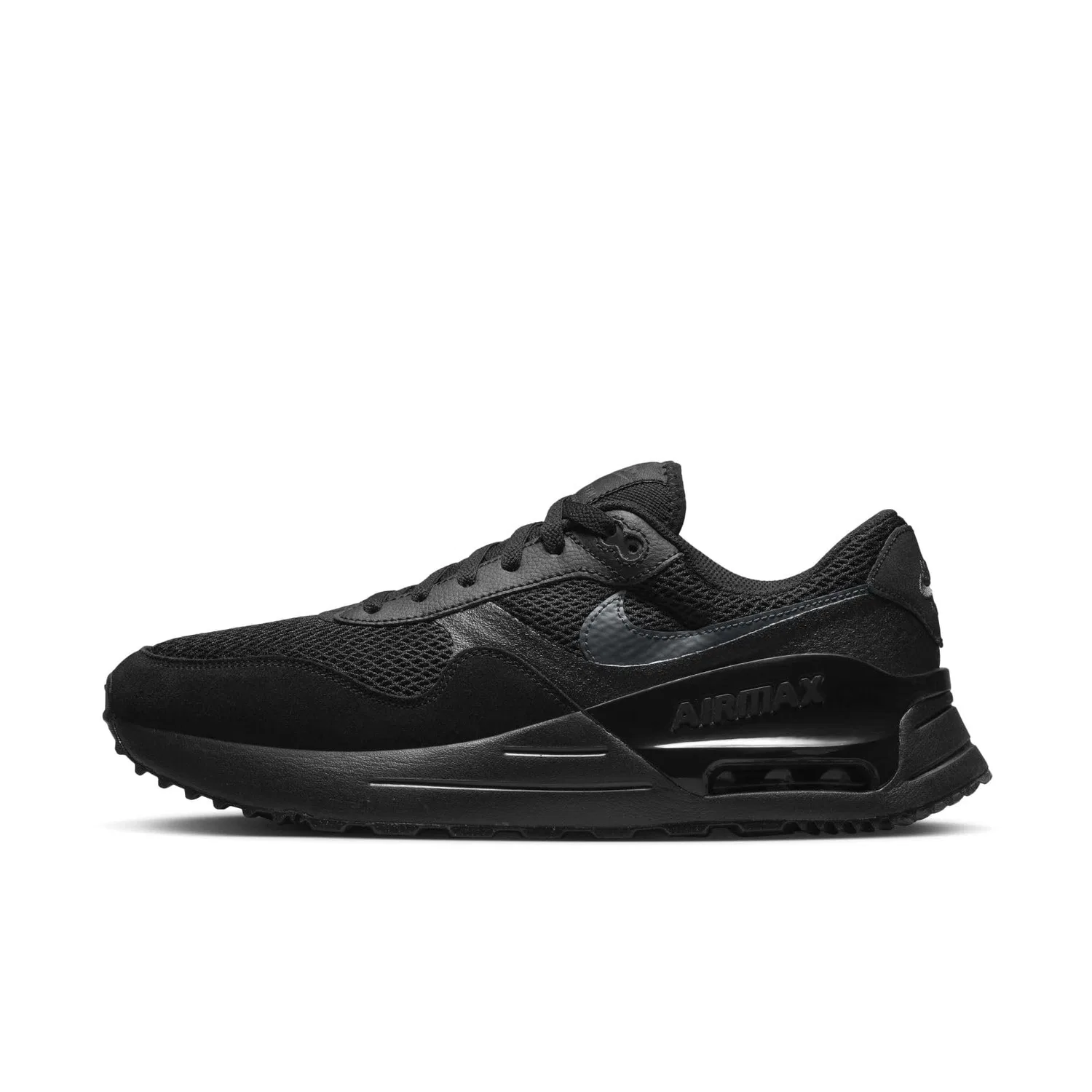 Детские кроссовки для мальчиков с принтом Air Max Systm NIKE, Black Anthracite Black