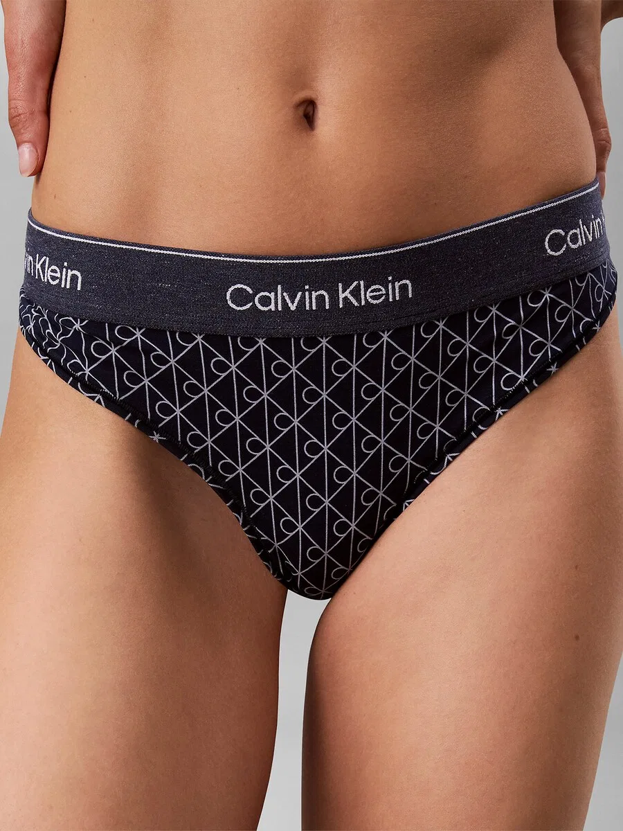 Трусики-стринги Calvin Klein темно-синего цвета — фото 3