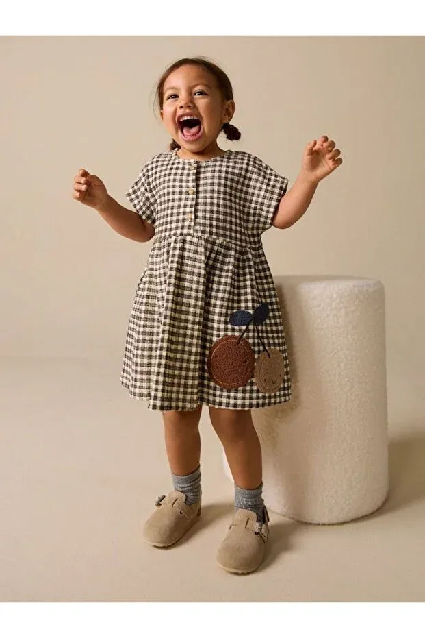 Детское платье с коротким рукавом с принтом Next Baby, Multicolor