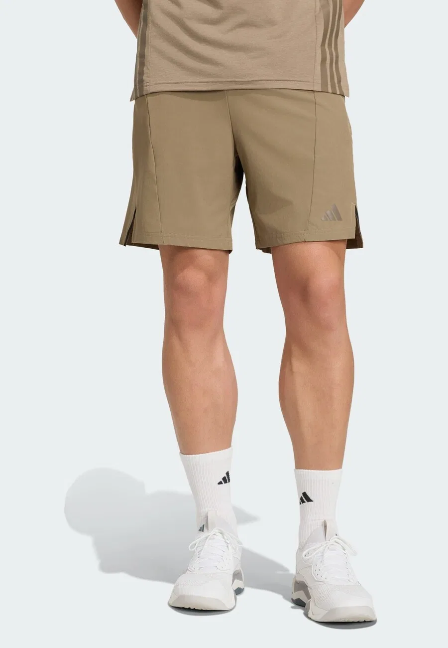 Спортивные брюки ADIDAS PERFORMANCE Regular Workout Pants, созданные для тренировок, в бежевом и темно-бежевом цветах — фото 2