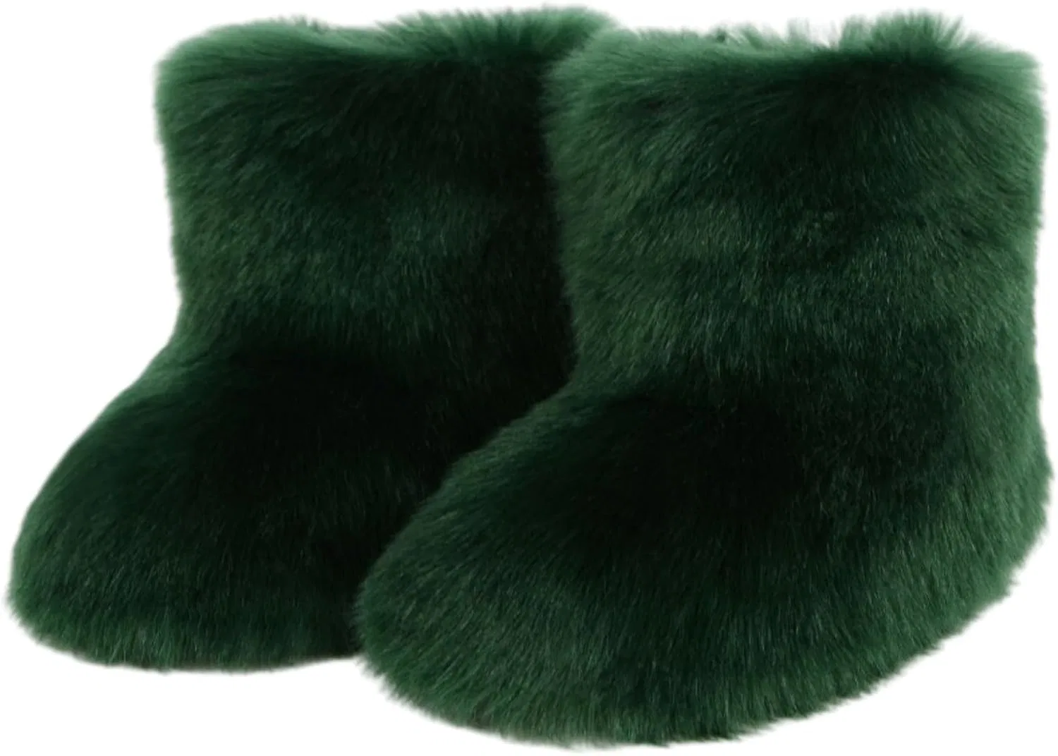 Детские зимние сапоги для девочек с искусственным мехом Urmycos, Blackish Green
