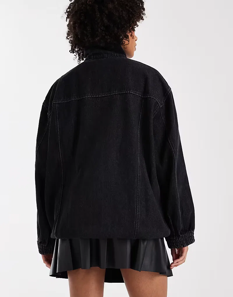 Спортивная куртка Adidas Originals Firebird Adilenium из денима, черный — фото 3