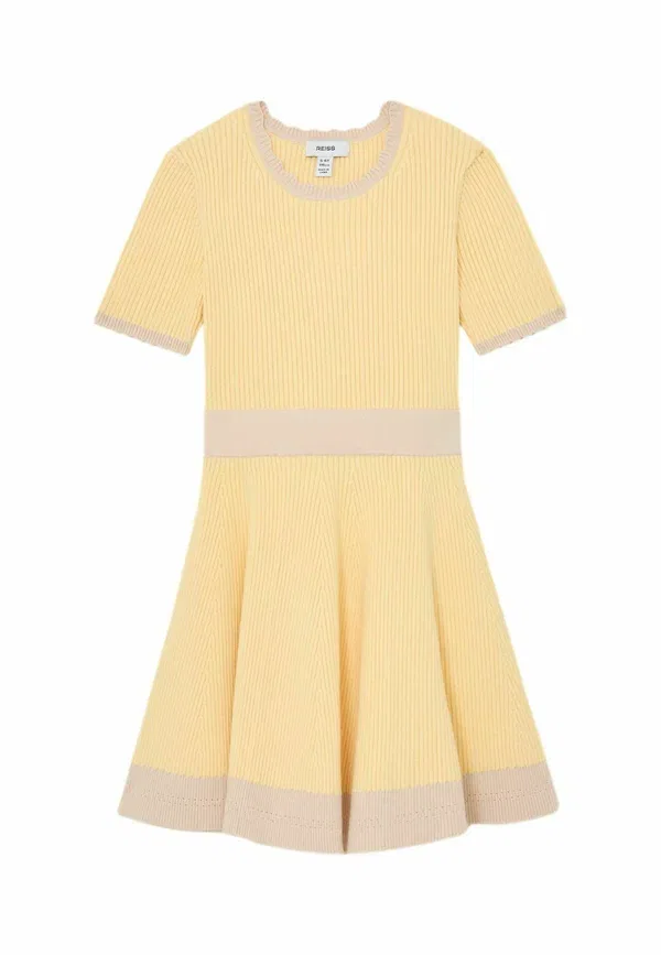 Платье-джемпер из вискозы Reiss, Lemon, лимонный — фото 3