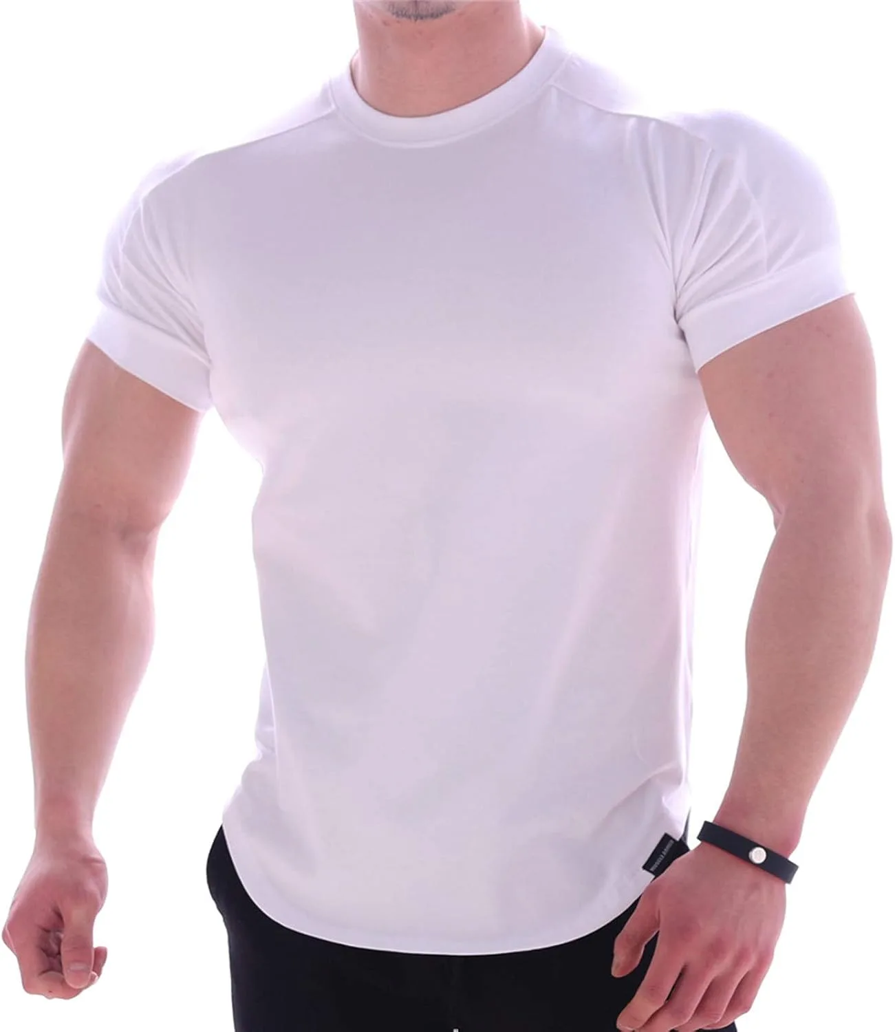 

Мужская футболка для спорта Quick Dry с коротким рукавом, влагоотводящая