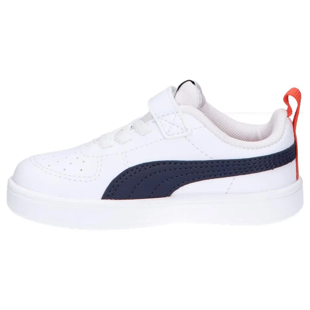 Детские кроссовки с закрытым носком PUMA Rickie AC PS Unisex, White Blue PUMA White Peacoat — фото 4