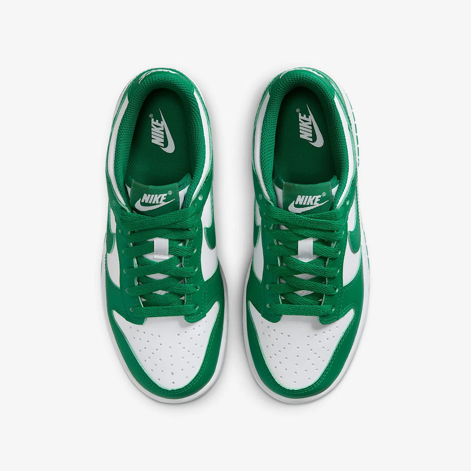 Детские кроссовки для мальчиков с принтом NIKE Dunk Low Bg NIKE, White Malachite — фото 4