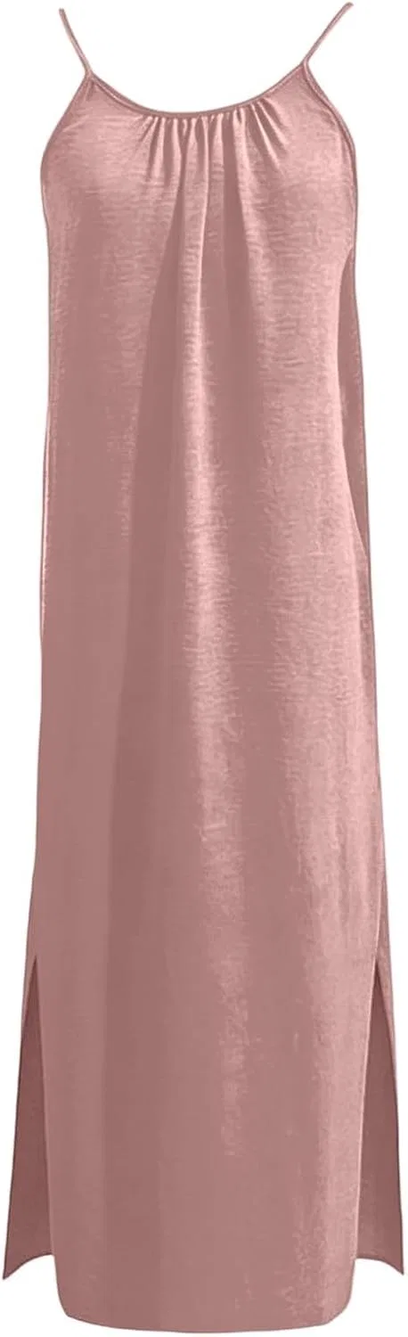 Женское пляжное платье на бретелях с открытой спиной, Light Pink — фото 4