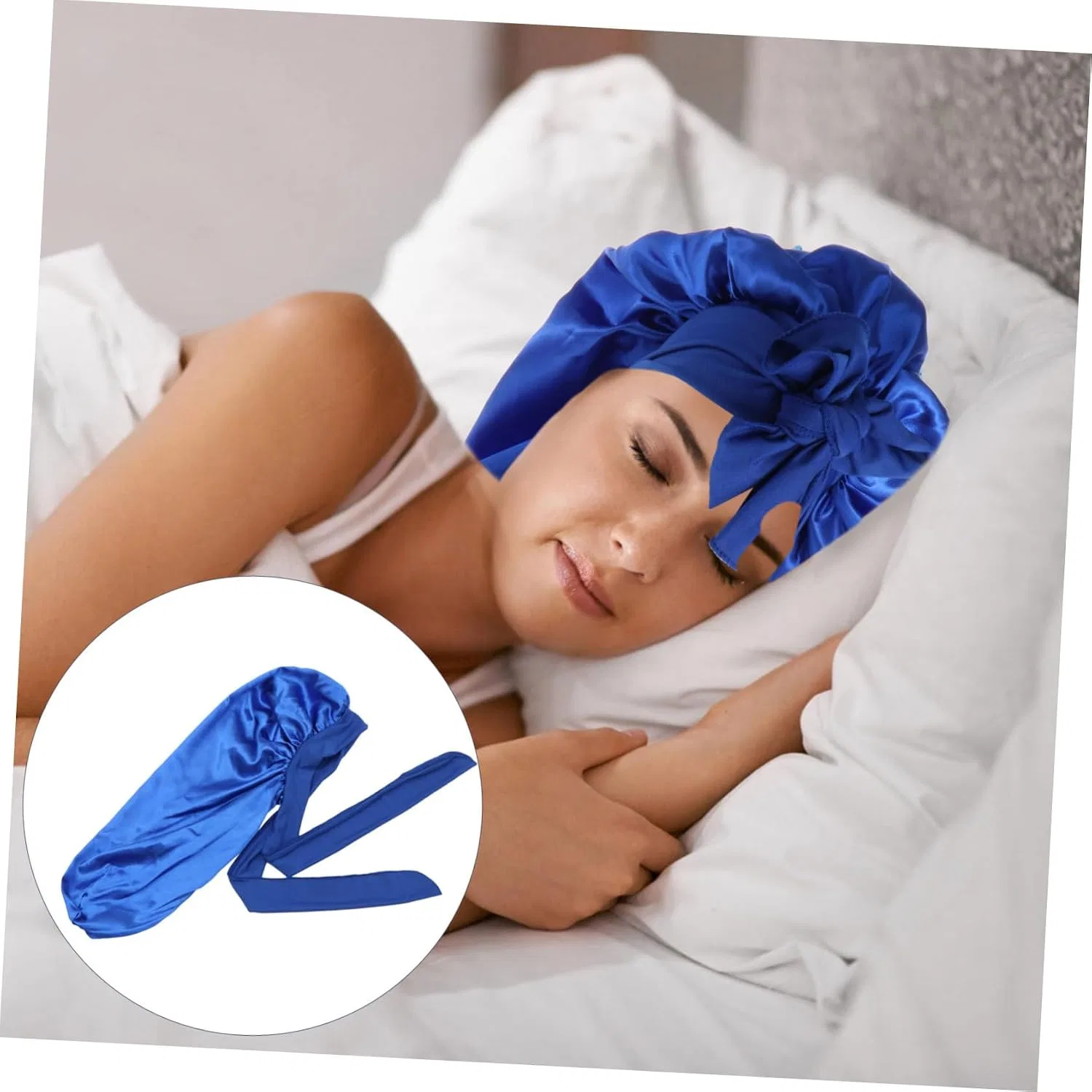 Шапочка для душа Satin Healeved, 77x32 см, Синий — фото 2