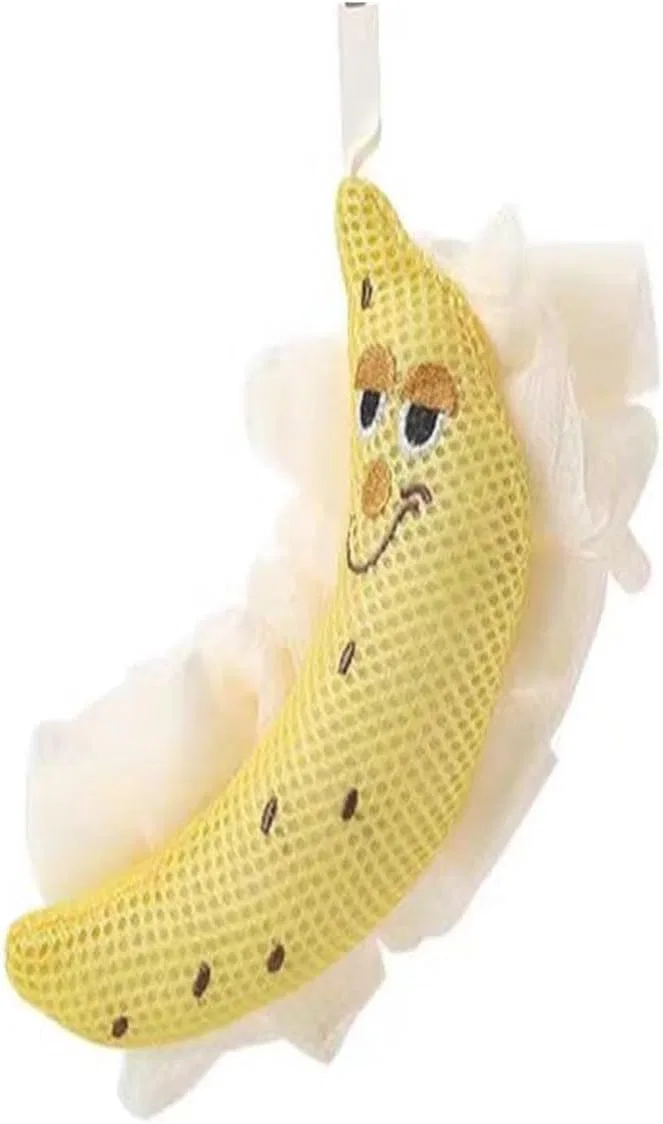 Щетка-банная губка, двухсторонняя мочалка, BEAUTRIO, 50 г, Yellow