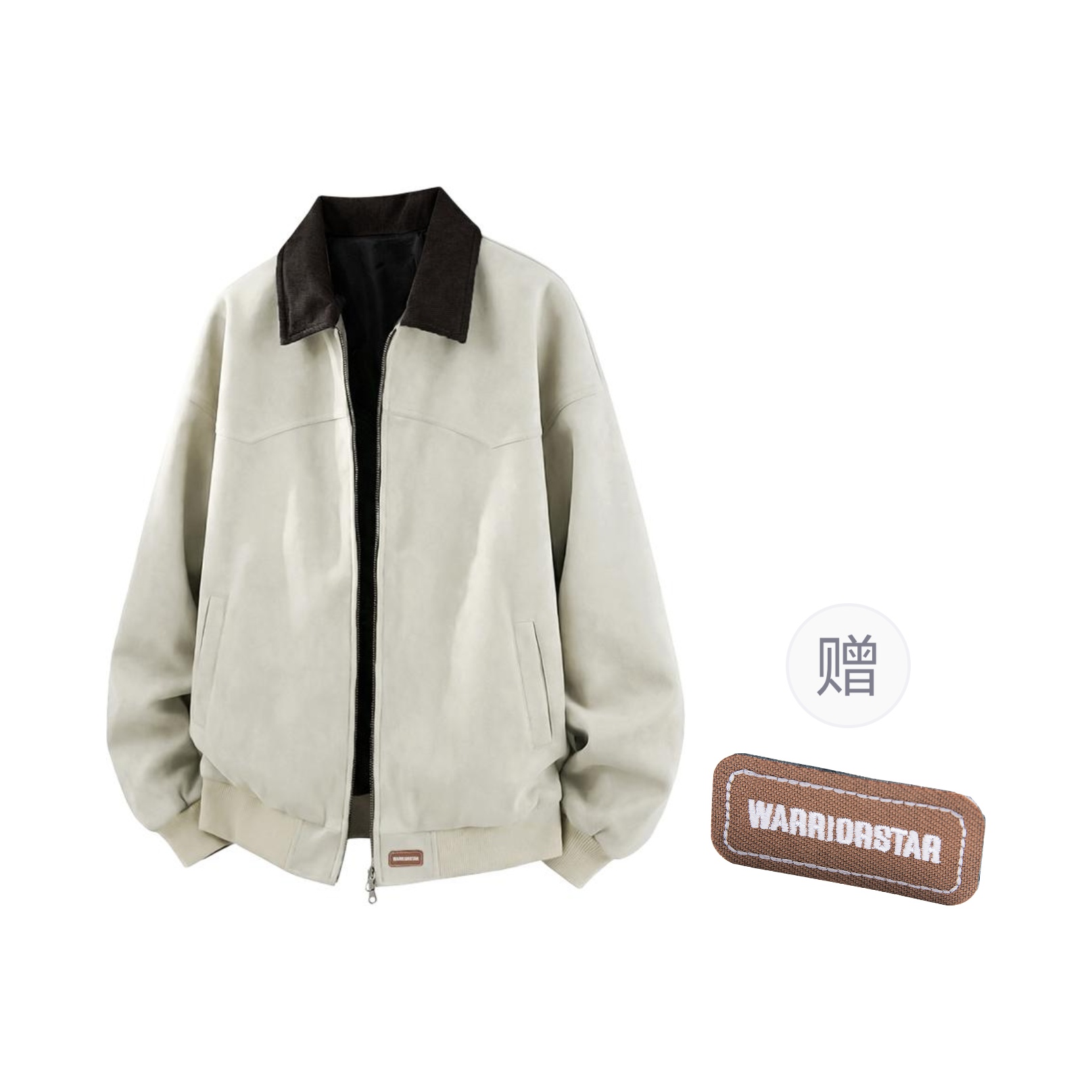 

Куртка Unisex Lapel Moderate Workwear WARRIOR, бежевый[free diy badge]