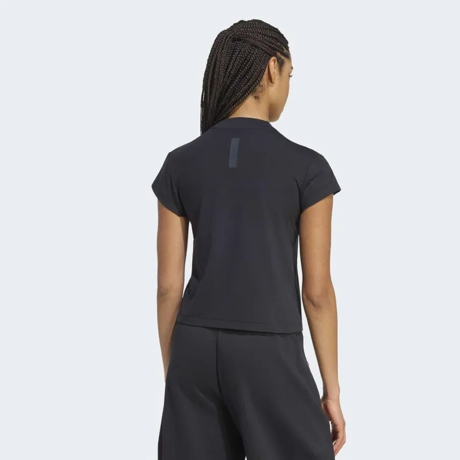 Женская футболка с принтом adidas KF6367 W Z.N.E. BB TEE, Черный — фото 2