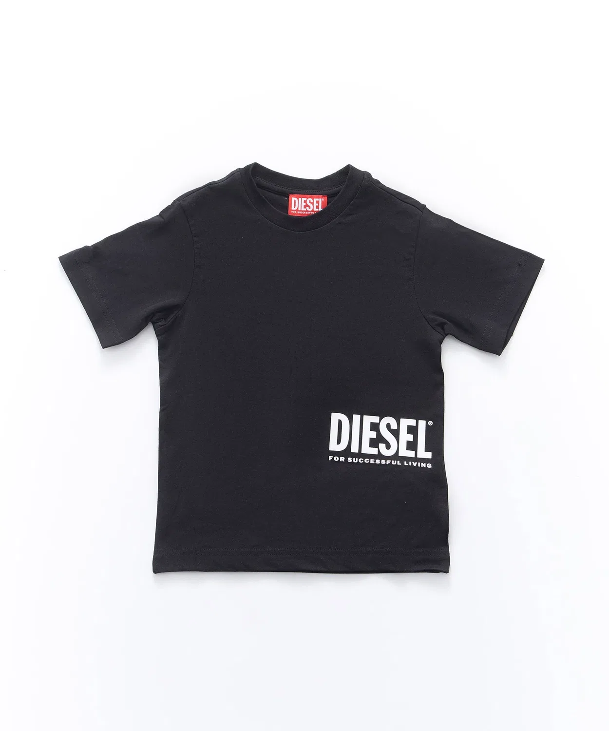Детская футболка с коротким рукавом с принтом DIESEL KIDS, Black
