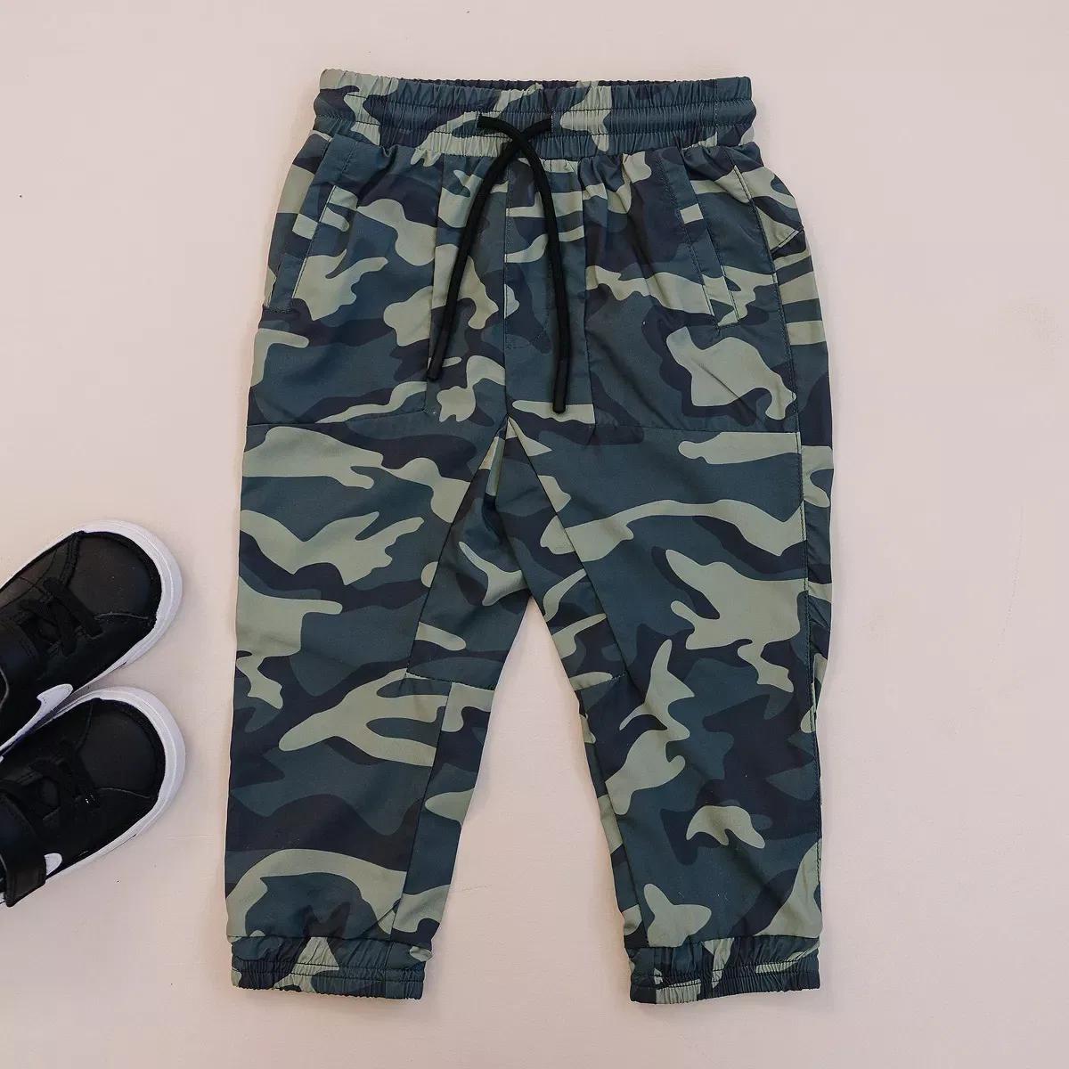 Детские спортивные штаны для девочек с эластичным поясом Eden Joggers Olive + Scout, Stone — фото 3