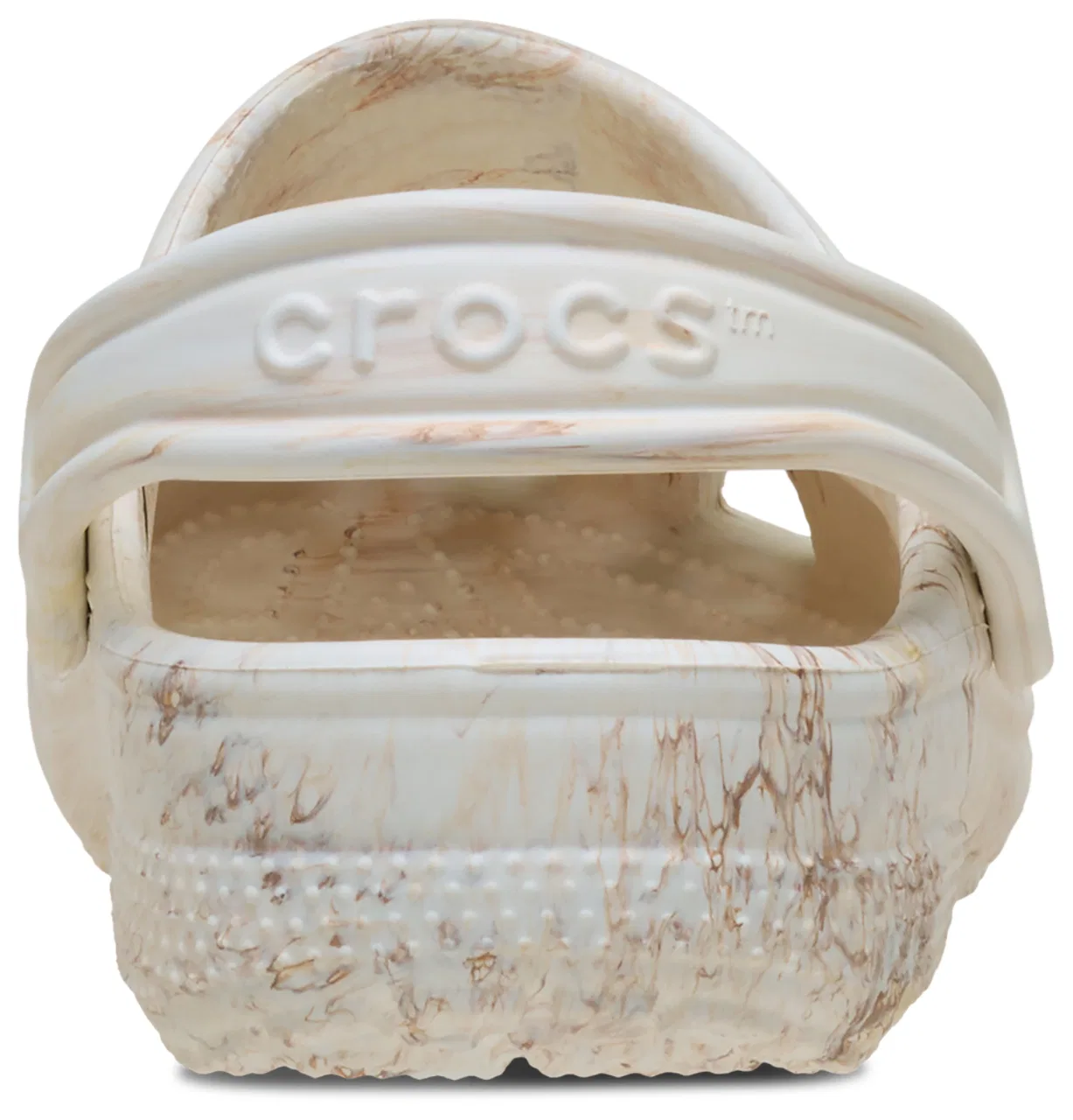Детские клоги для мальчиков с эффектом мраморного акварельного принта Crocs Watercolor Marbled, Bone Swirl/Multi — фото 3