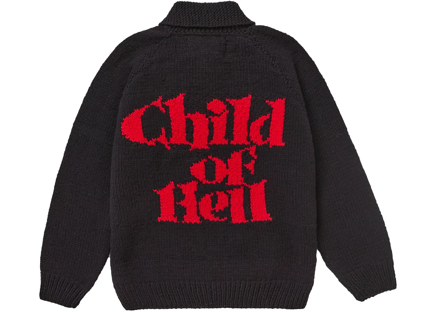 Мужской свитер с принтом Supreme Child of Hell Cowichan Sweater, Black