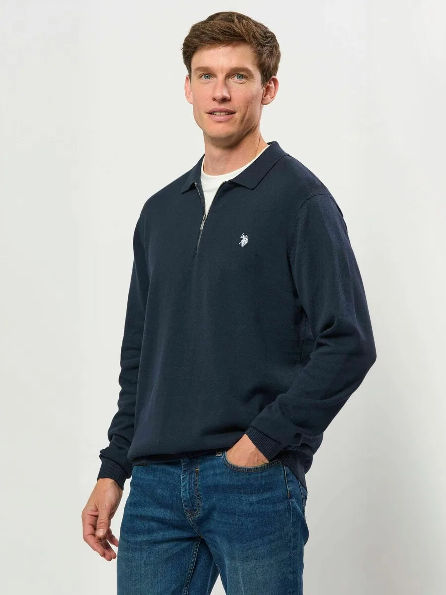 Свитер U.S. POLO ASSN. 'UMSanka' сапфирового цвета — фото 2