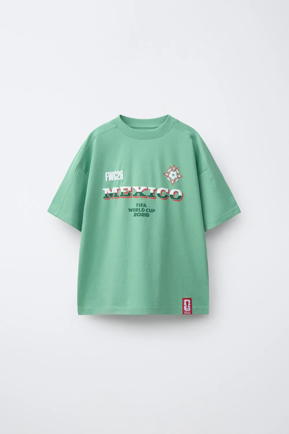 Футболка с принтом Чемпионата мира по футболу FIFA 2026, Мексика ZARA, Green