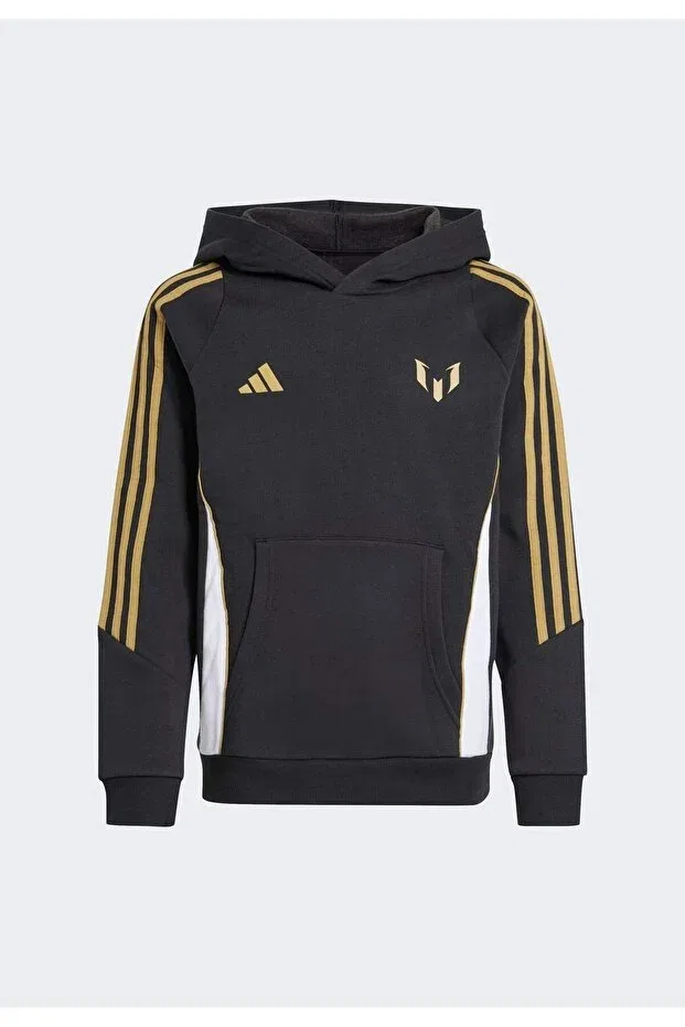 Детское худи для девочек с принтом Adidas, Black — фото 3